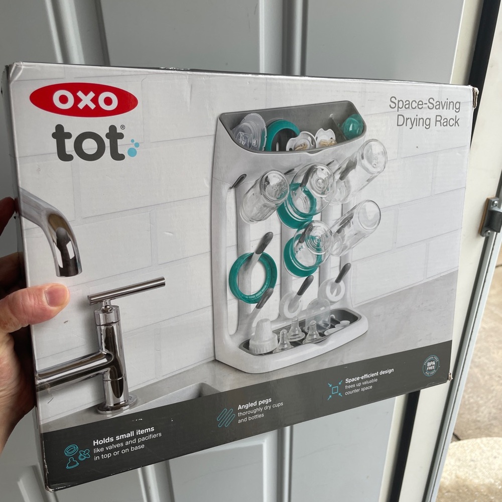 OXO Tot Bottle and Accessory Drying Rack in White